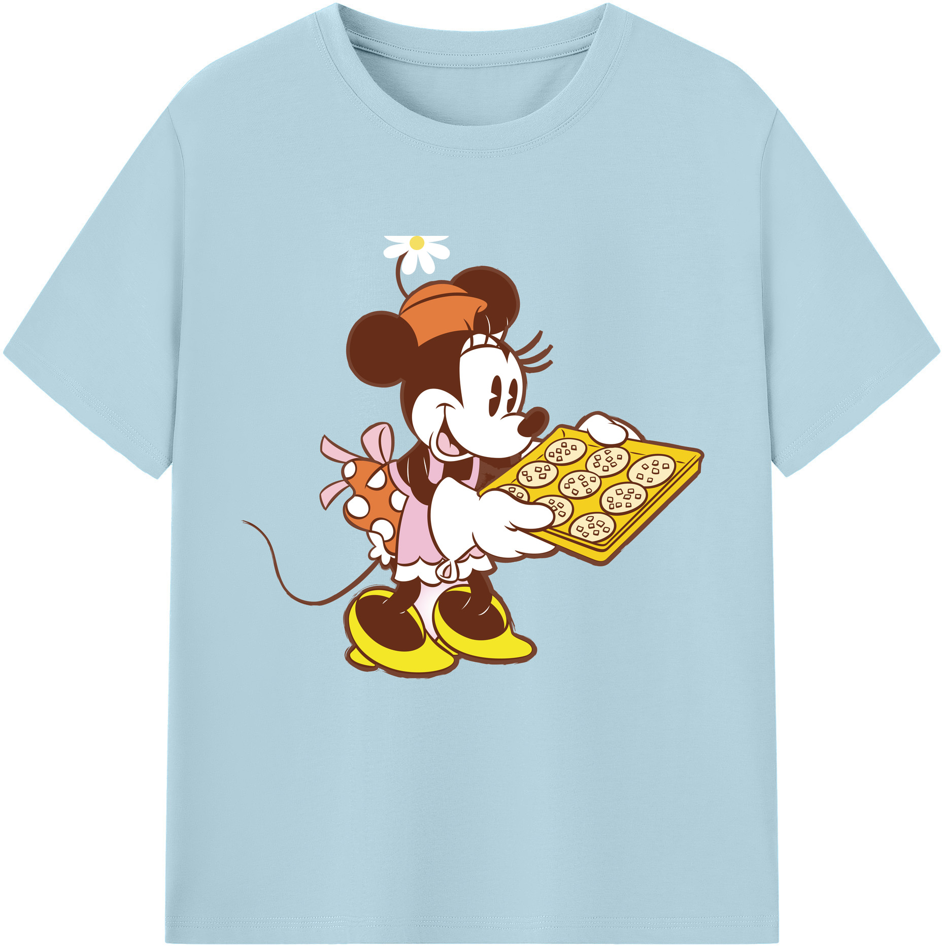 （画像用） ミッキーマウス Mickey Mouse 綿100％半袖Tシャツ（フロントプリント）